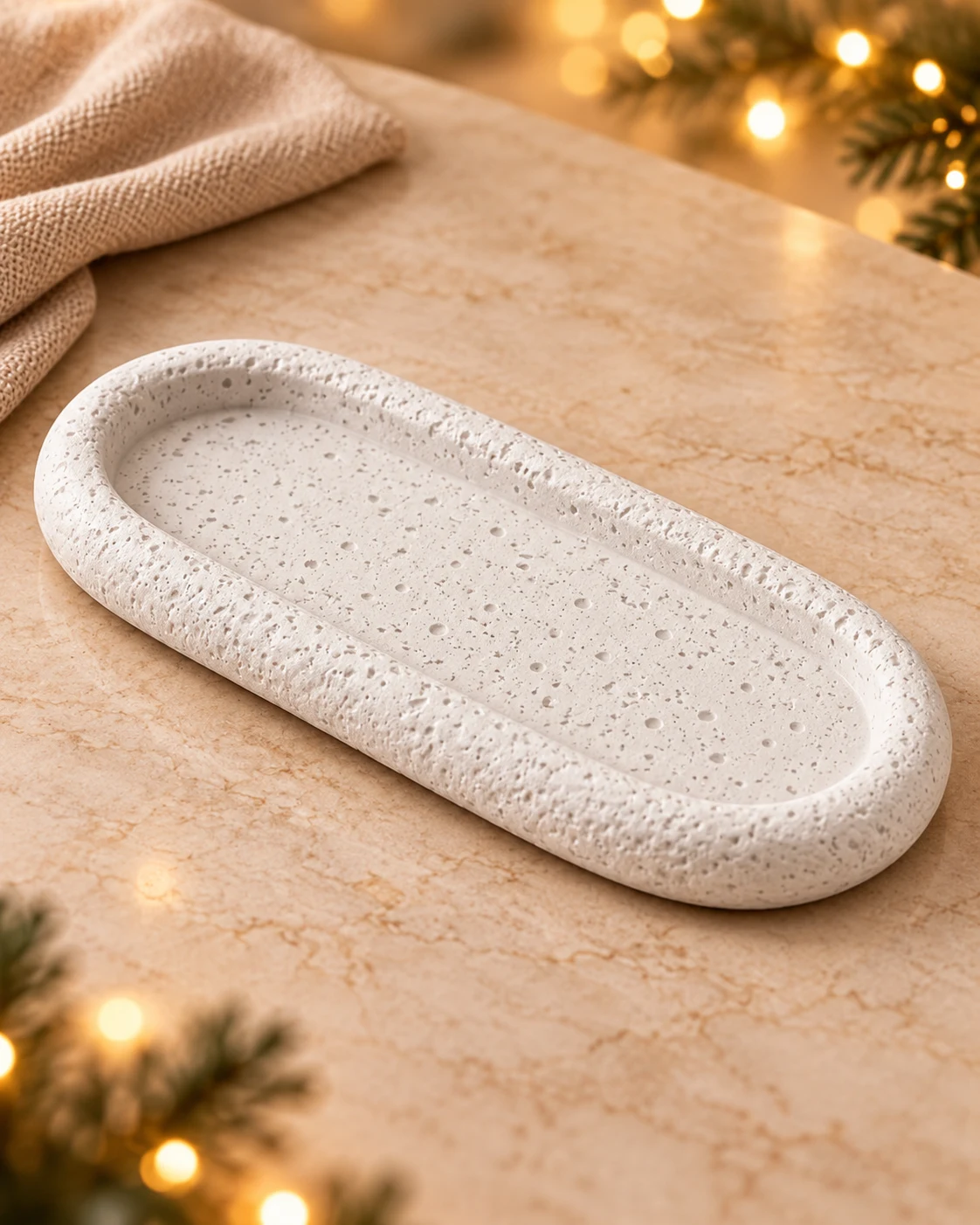 Base Oval Natal Branca